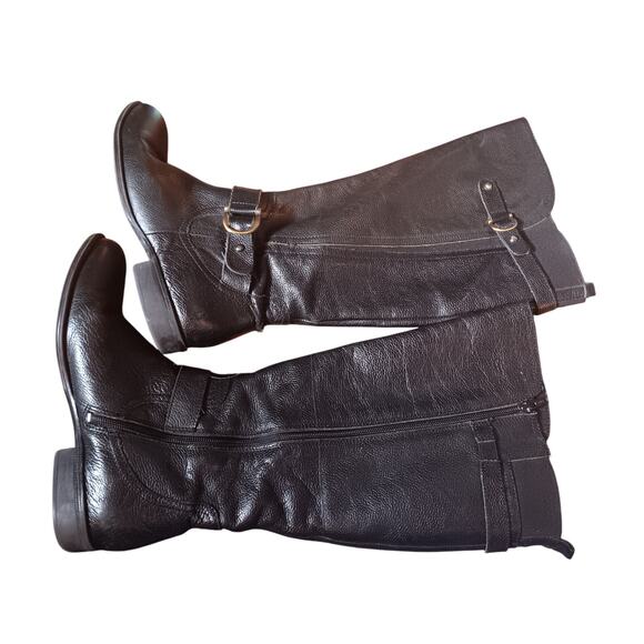 Naturalizer Joylynn Black Wide Calf Knee High Riding Boots size 8 - Picture 3 of 6